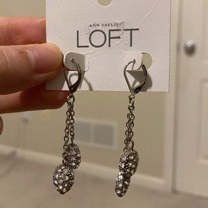 Ann Taylor LOFT Sparkly Drop Earrings